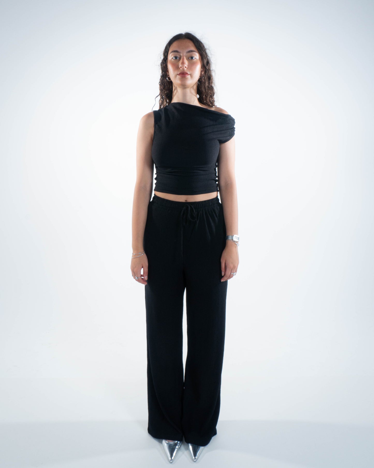 Asymmetric Co-ord Set Black